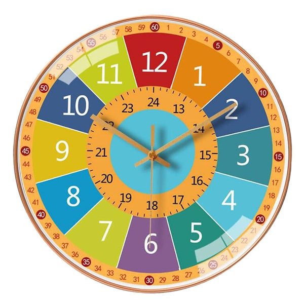 Abstract Colors Numeric Wall Clock