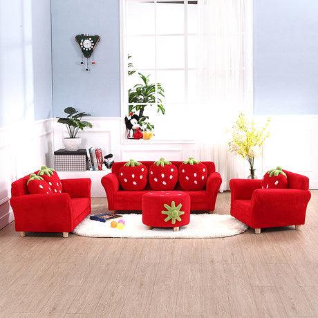 Red Strawberry Sofa - 3 Seater - Leah