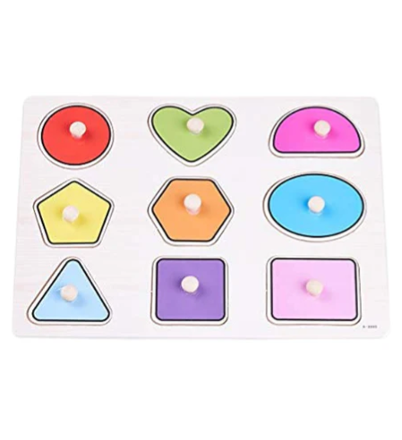 SHAPES WOODEN KNOB PUZZLES