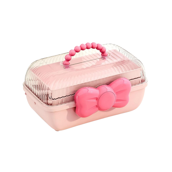 Pink Girl Hair Accessories Organizer Storage Box
