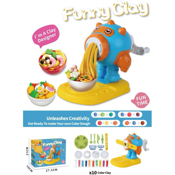 Funny Clay | Noodle Machine Set | 24 Pcs