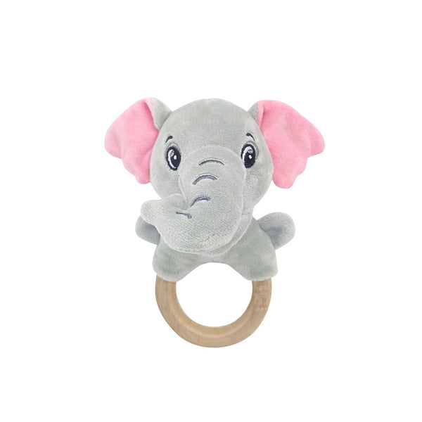 Wooden Ring Rattle - Elephant