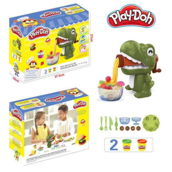 Play-Doh | Dino Noodle Set | 15 Pcs