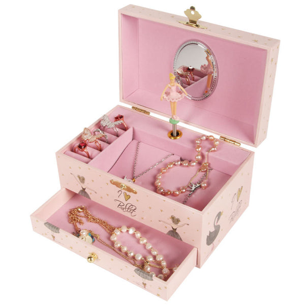 Ballerina Castle Jewellery Box - Tea Pink