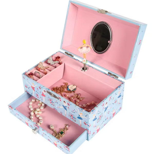 Ballerina Castle Jewellery Box - Blue