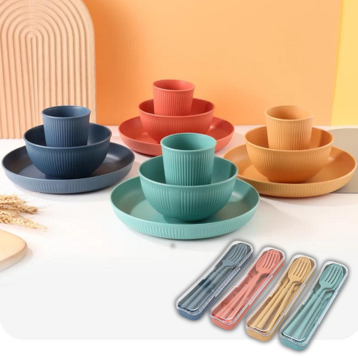 Wheat straw Kids Tableware Set