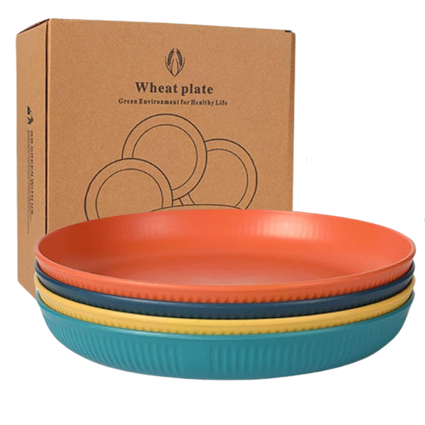 Wheat straw 4pc Plate set