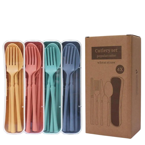 Wheat straw 16pc Cutlery set