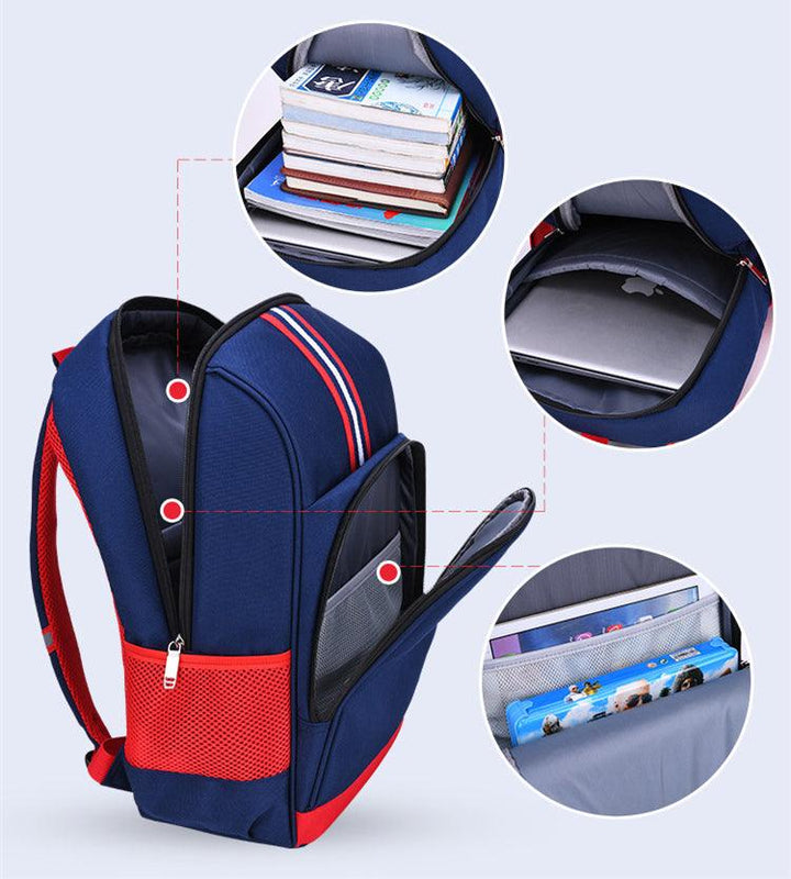 Inverted Stripes Backpack - Blue - Leah