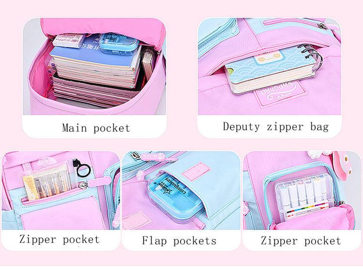 Dreamy Clouds Backpack - Pink - Leah