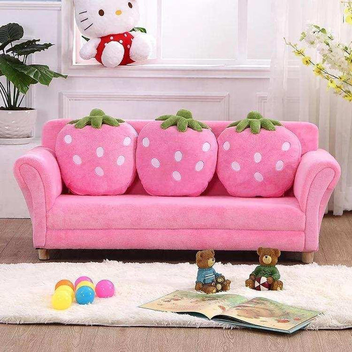 Pink Strawberry Sofa - 3 Seater - Leah