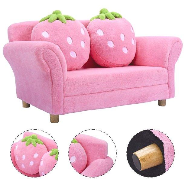 Pink Strawberry Sofa - 2 Seater - Leah