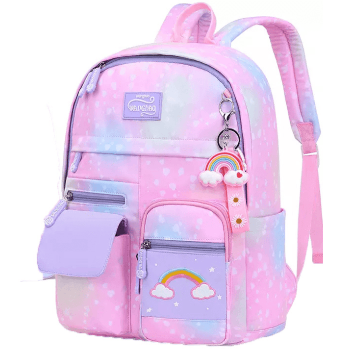 Snowy Clouds Backpack - Pink - Leah