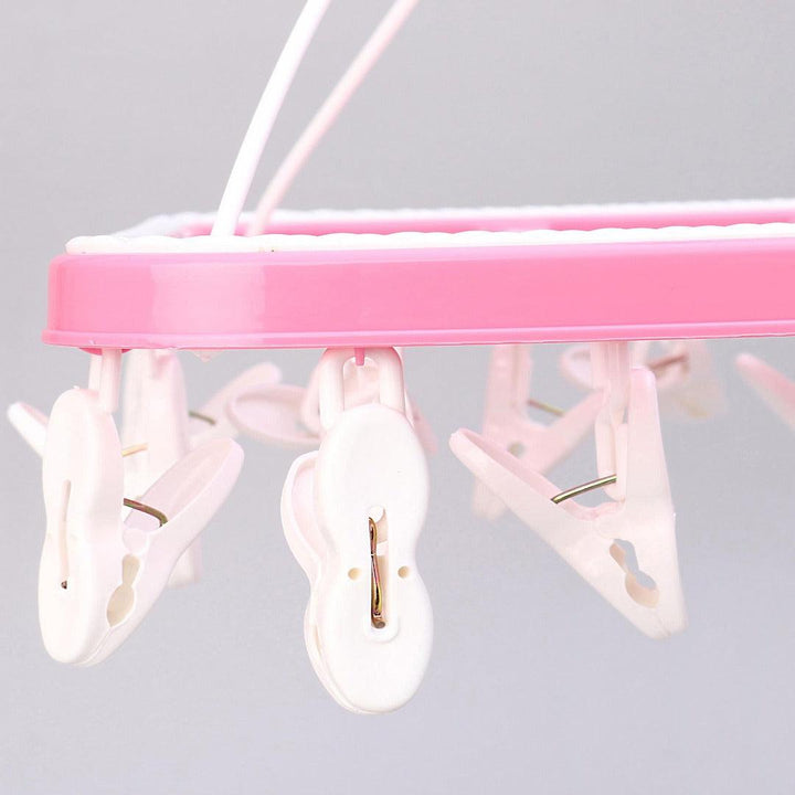 Clothes Hanger with 20 Pegs - Pink - Leah