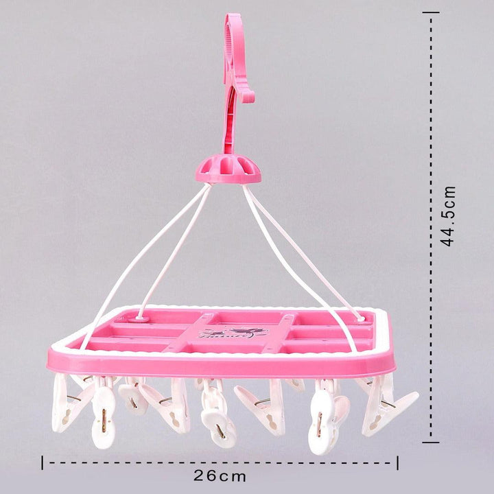 Clothes Hanger with 20 Pegs - Pink - Leah