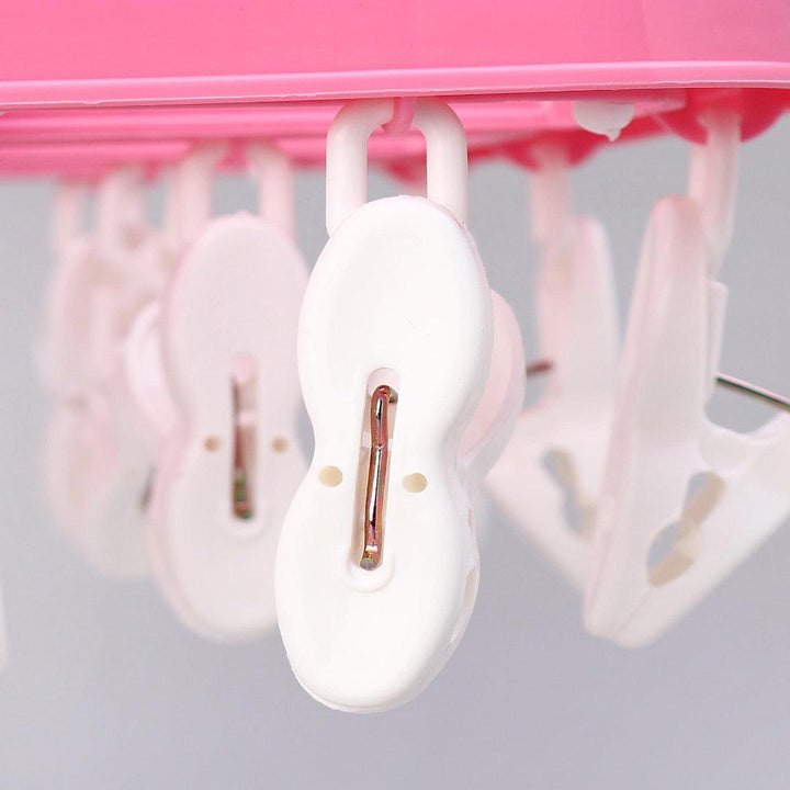 Clothes Hanger with 20 Pegs - Pink - Leah