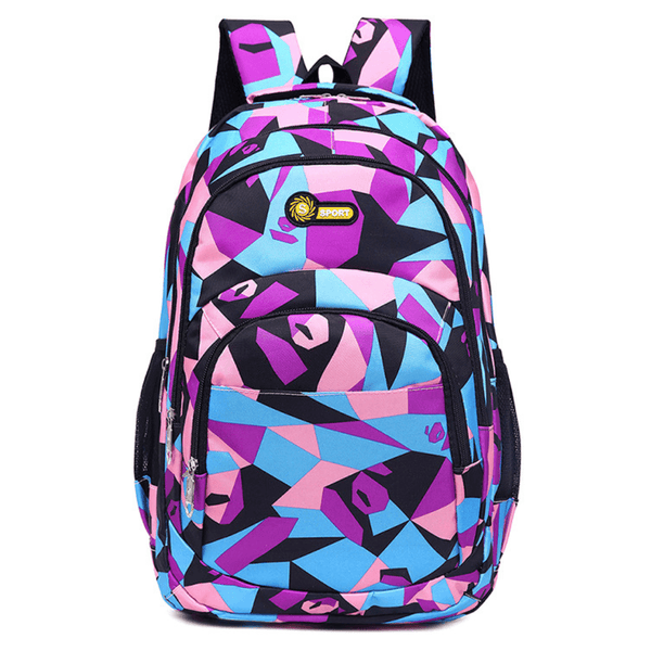 Abstract Backpack - Purple - Leah