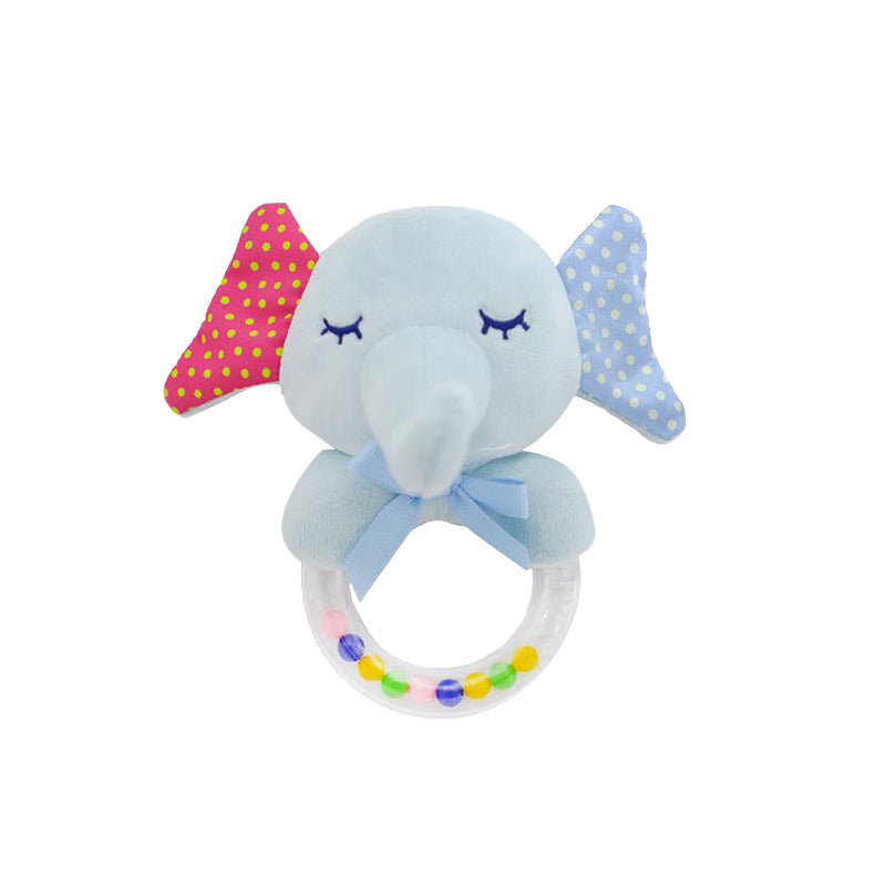 Plastic Ring Rattle - Blue Elephant – Leah
