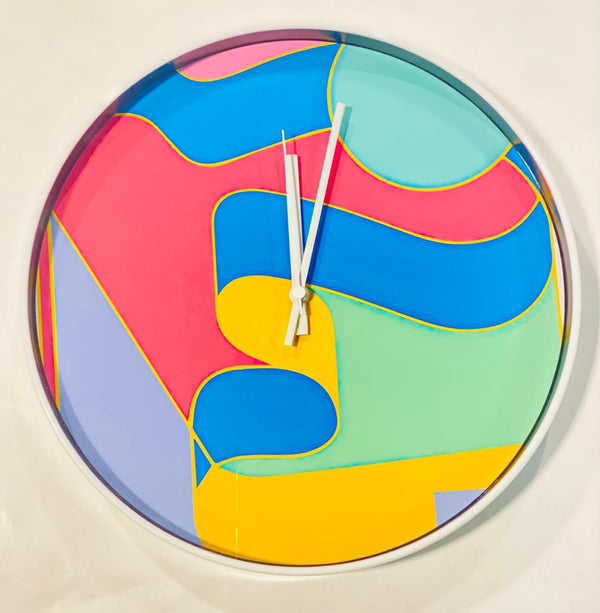 Abstract Splash Colors Wall Clock