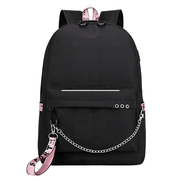 Canvas Backpack - Black - Leah