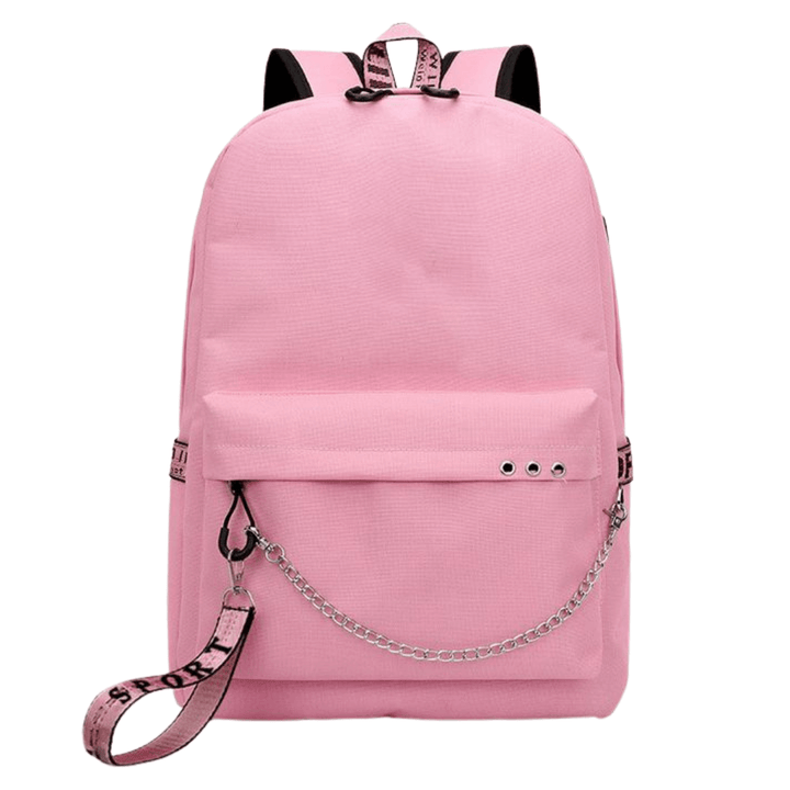 Canvas Backpack - Pink - Leah