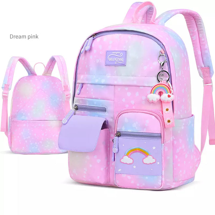 Snowy Clouds Backpack - Pink - Leah