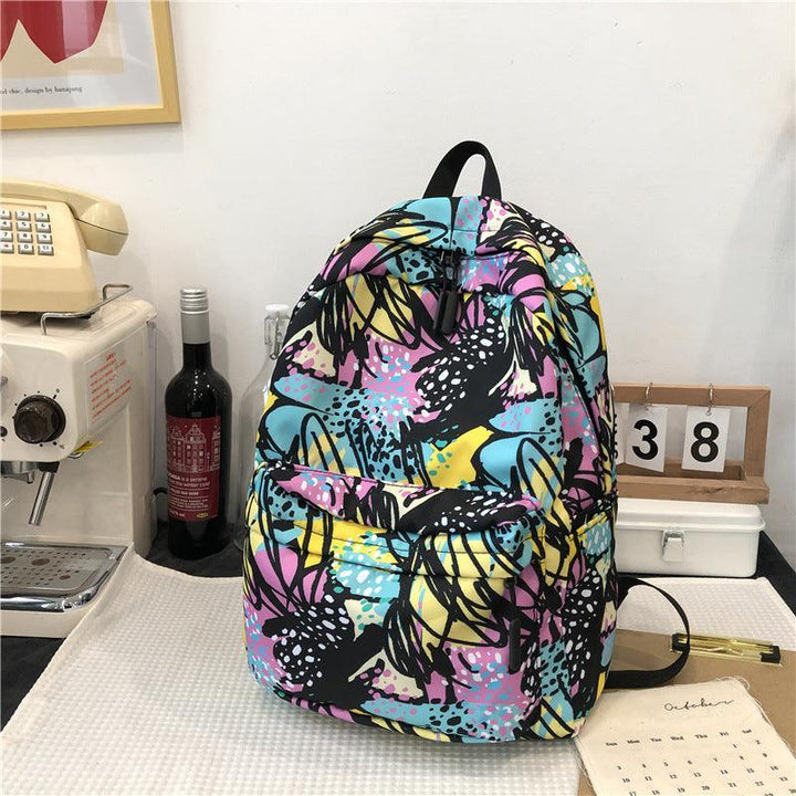 Canvas Backpack - Hearts - Leah