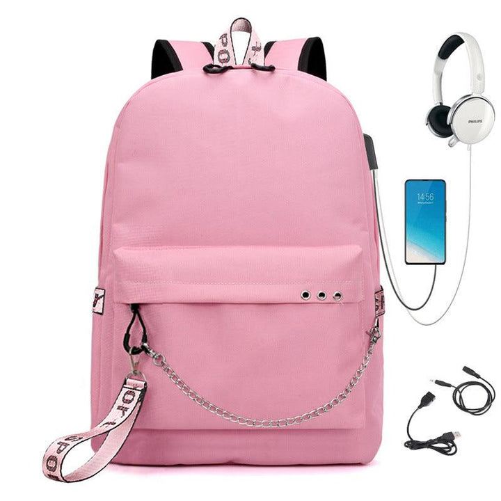 Canvas Backpack - Pink - Leah