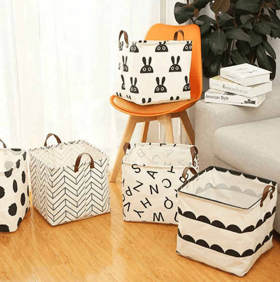 B&W Storage Baskets - Leah