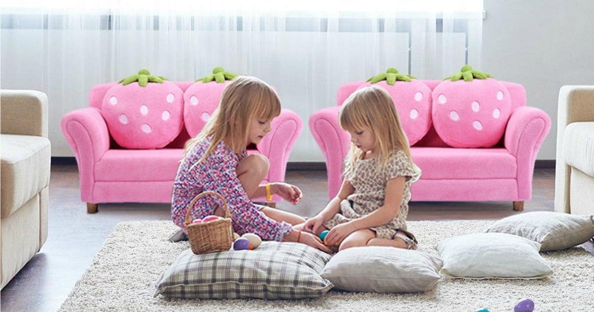 Pink Strawberry Sofa 2 Seater Leah