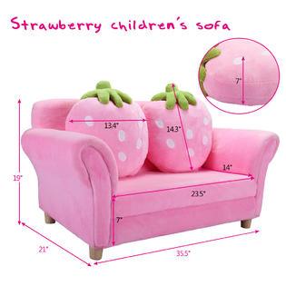 Pink Strawberry Sofa - 2 Seater - Leah